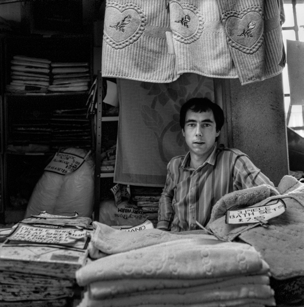 Market Trader selling Towels in Blackburn 3 Day Market