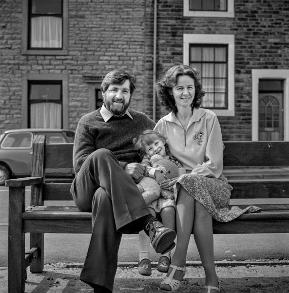 Michael Hindley MEP for Lancashire East, and his family. 1983