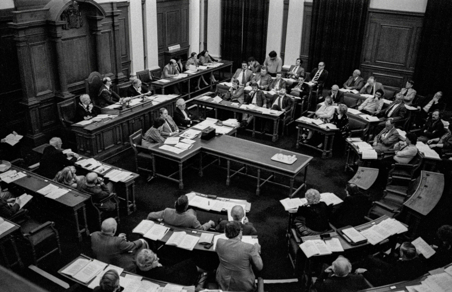 Blackburn Council Chambers. Meeting in Progress