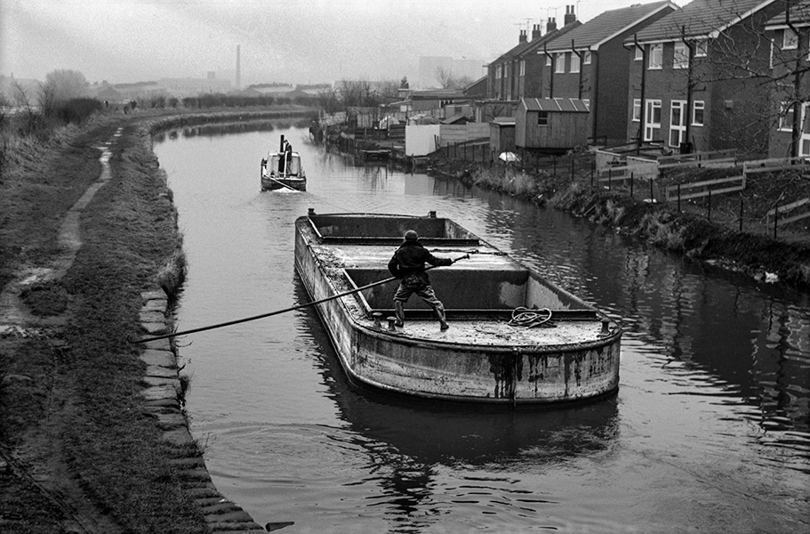 Working Barge, Leeds Liverpool Canal near Cherry Tree 1982- Blackburn - A Town and its People by Christopher John Ball