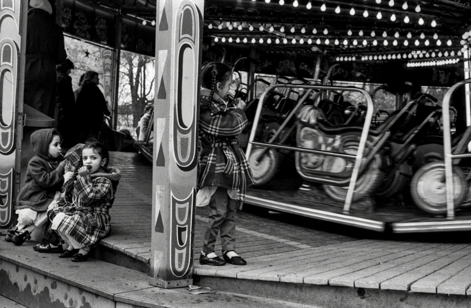 Children watching Easter Fair Ride - Blackburn - A Town and its People by Christopher John Ball