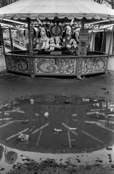 Easter Fair Stall in rain - Blackburn - A Town and its People by Christopher John Ball