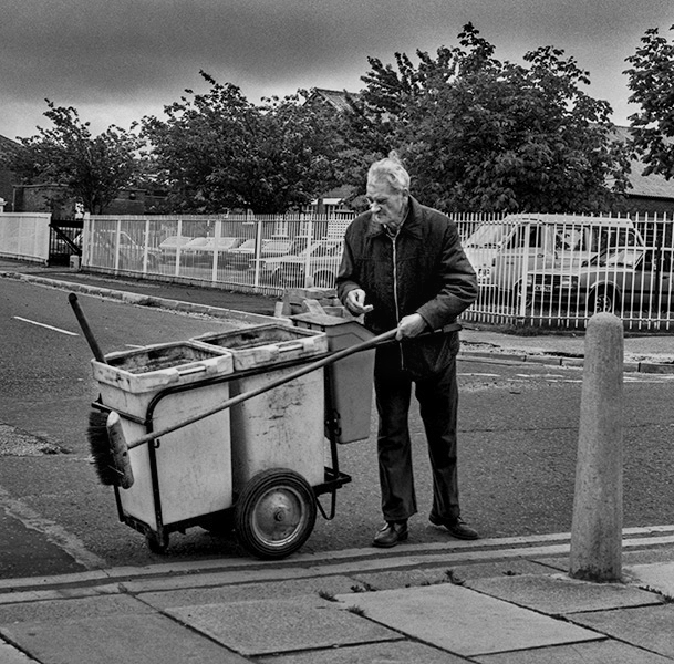 Street Cleaner in Mill Hill - Blackburn - A Town and its People by Christopher John Ball