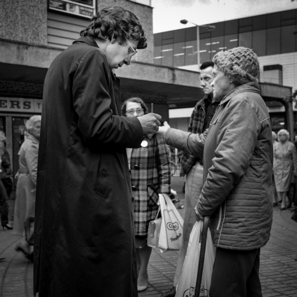 Jack Straw MP canvassing in Town Centre - Blackburn - A Town and its People by Christopher John Ball