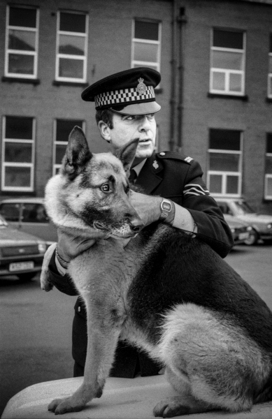 Police Dog Trainer and Max - Blackburn - A Town and its People by Christopher John Ball