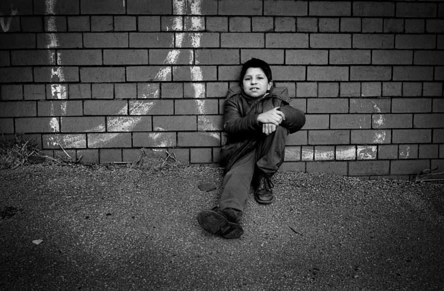 Small boy at Brookhouse Community Centre - Blackburn - A Town and its People by Christopher John Ball