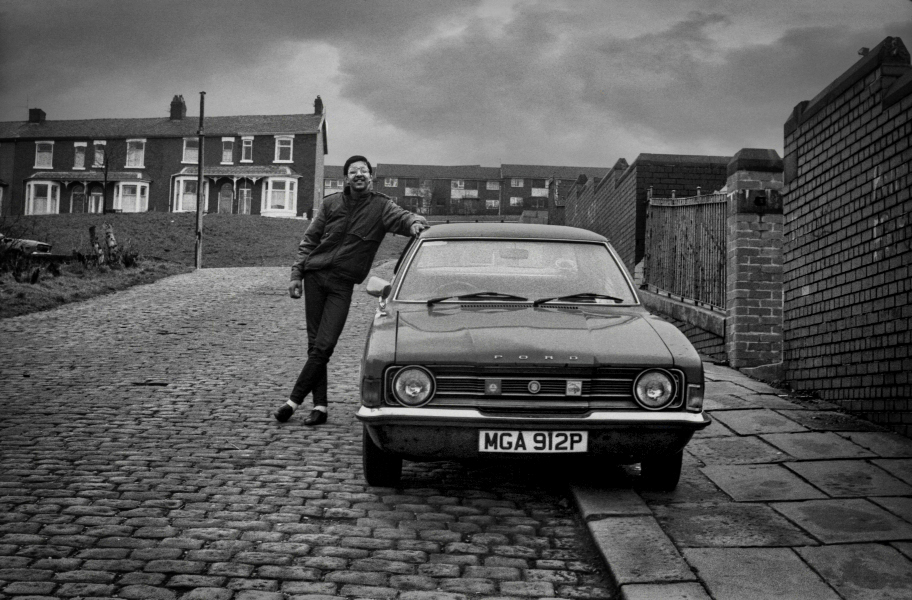 Young man and his car - Blackburn - A Town and its People by Christopher John Ball