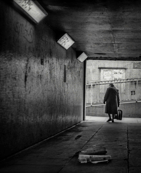 Old Lady in Subway - Blackburn - A Town and its People by Christopher John Ball