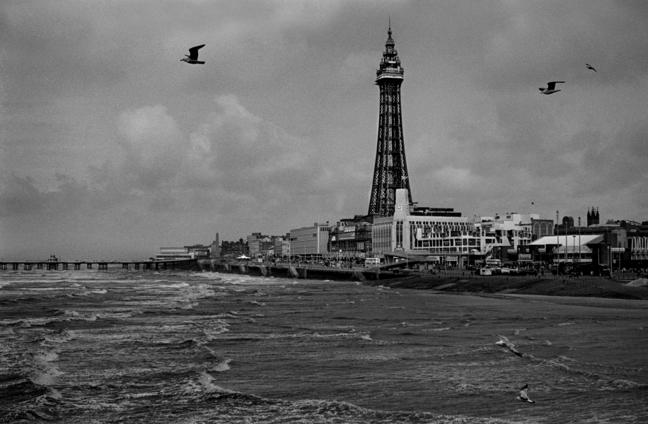 Blackpool Tower , from Central Pier, Blackpool 1990 - From British Coastal Resorts - Photographic Essay by Christopher John Ball