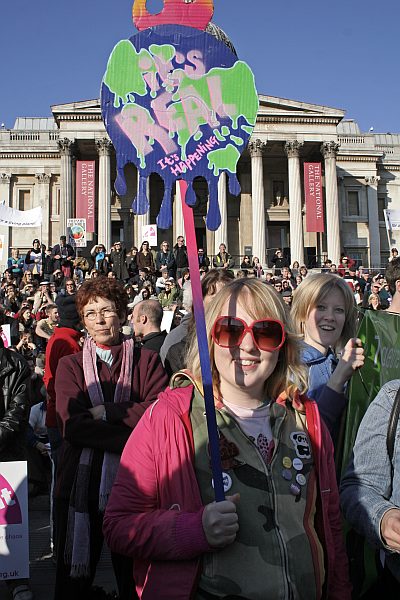 'London - A City and its People' - Climate Change Demo Trafalgar Square 6th November 2006 - A photographic study by Christopher John Ball - Photographer and Writer