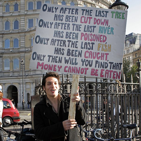 'London - A City and its People' - Climate Change Demo Trafalgar Square 6th November 2006 - A photographic study by Christopher John Ball - Photographer and Writer