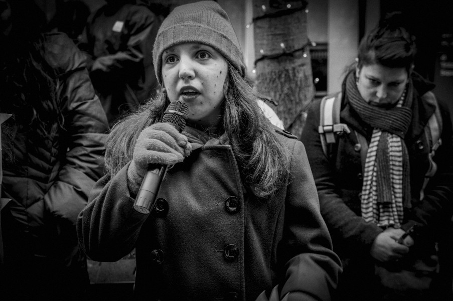 Demonstration by disabled people and carers outside ATOS offices, London 19th February 2014