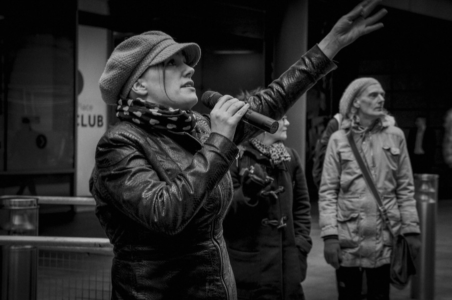 Demonstration by disabled people and carers outside ATOS offices, London 19th February 2014