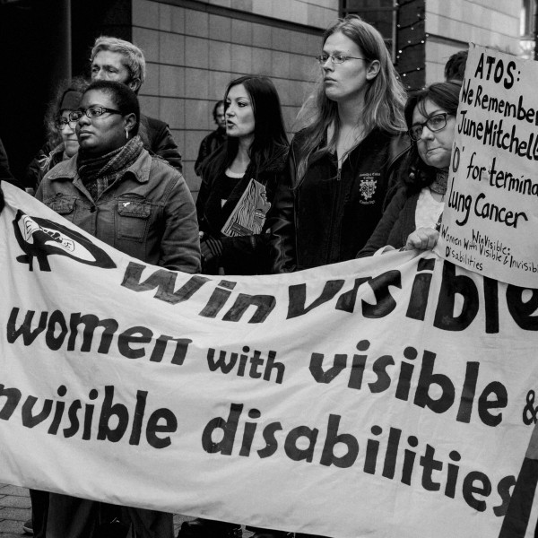 Part Two of Demonstration by disabled people and carers outside ATOS offices, London 19th February 2014