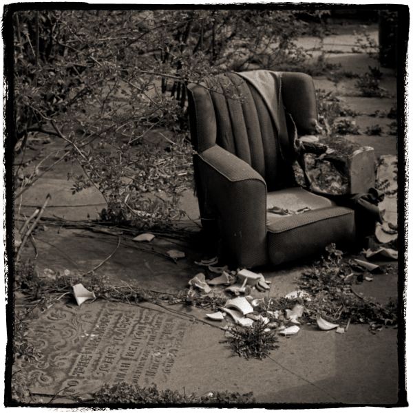 Chair on Grave from Discarded: Photographic Essay by Christopher John Ball - Photographer & Writer
