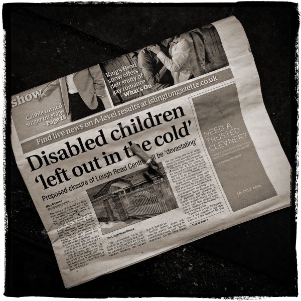 Newspaper Disabled Children Cold - Discarded: Photographic Essay by Christopher John Ball - Photographer & Writer