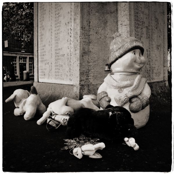 Childrens Toys left at Memorial - from Discarded a Photographic Essay by Christopher John Ball Photographer and Writer