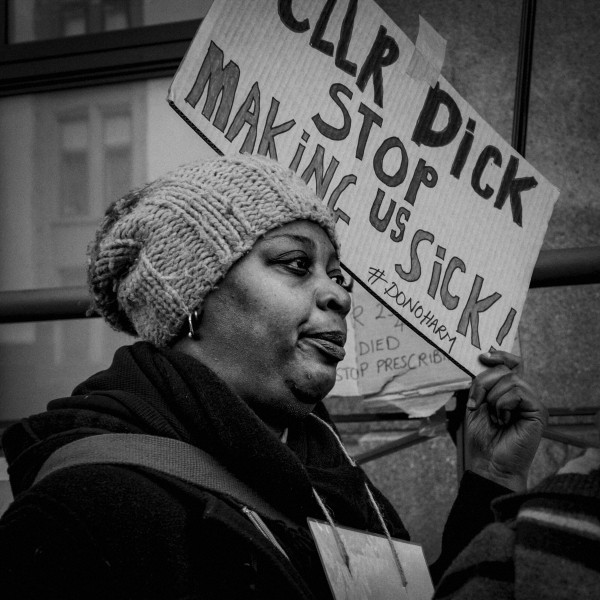 Boycott Workfare, DPAC and Mental Health Resistance Network - 4 March 2016 City Road Surgery, London - Photographs by Christopher John Ball