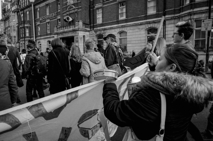 Boycott Workfare, DPAC and Mental Health Resistance Network - 4 March 2016 Road Block, Old Street, London - Photographs by Christopher John Ball