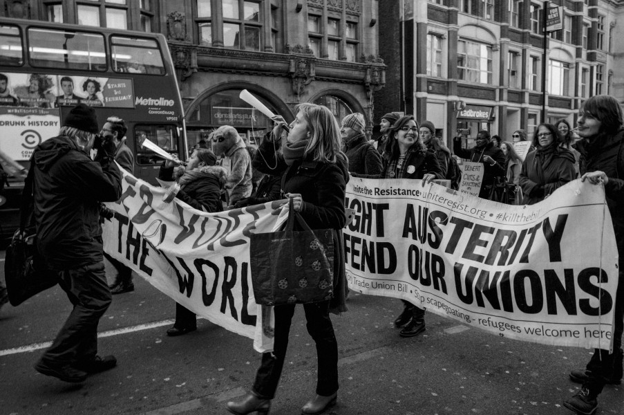 Boycott Workfare, DPAC and Mental Health Resistance Network - 4 March 2016 Road Block, Old Street, London - Photographs by Christopher John Ball