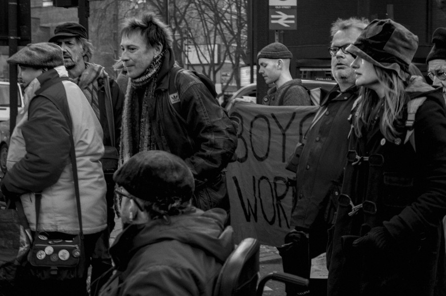 Boycott Workfare, DPAC and Mental Health Resistance Network - 4 March 2016 Road Block, Old Street, London - Photographs by Christopher John Ball