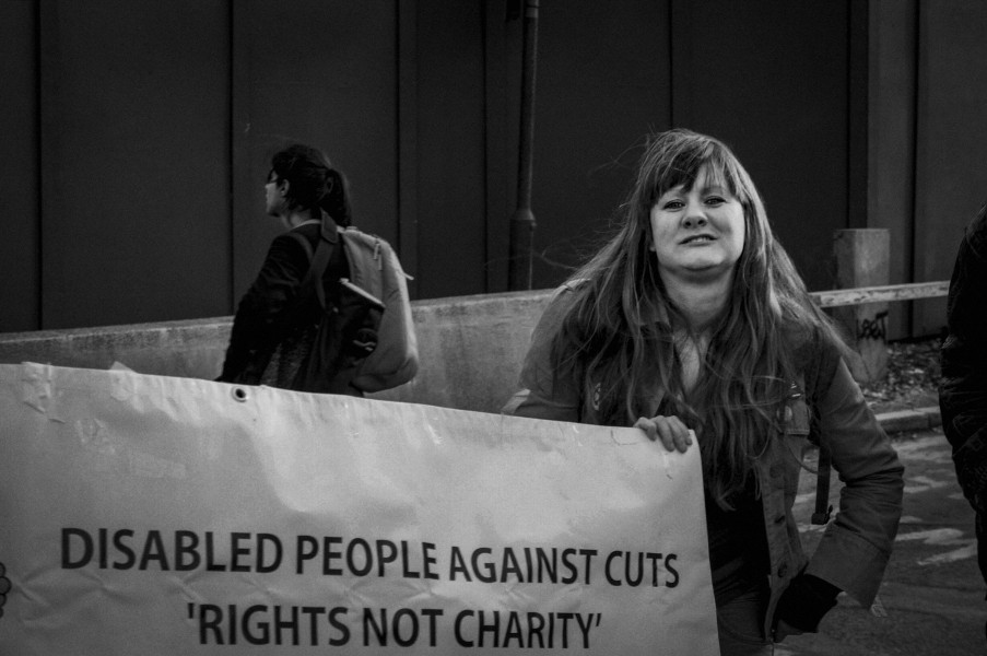 Boycott Workfare, DPAC and Mental Health Resistance Network - 4 March 2016 Road Block, Old Street, London - Photographs by Christopher John Ball