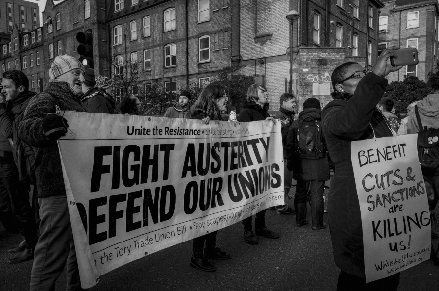 Boycott Workfare, DPAC and Mental Health Resistance Network - 4 March 2016 Road Block, Old Street, London - Photographs by Christopher John Ball