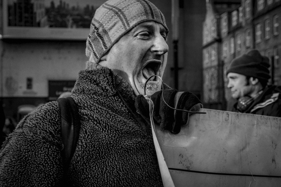 Boycott Workfare, DPAC and Mental Health Resistance Network - 4 March 2016 Road Block, Old Street, London - Photographs by Christopher John Ball