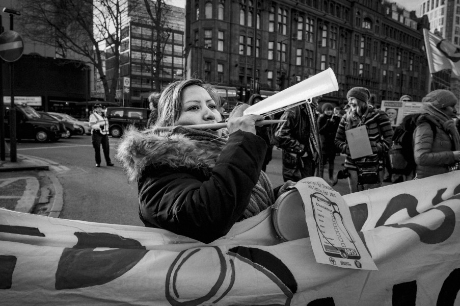 Boycott Workfare, DPAC and Mental Health Resistance Network - 4 March 2016 Road Block, Old Street, London - Photographs by Christopher John Ball