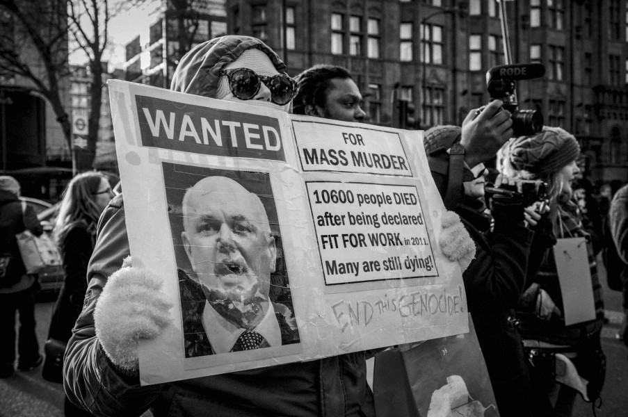 Boycott Workfare, DPAC and Mental Health Resistance Network - 4 March 2016 Road Block, Old Street, London - Photographs by Christopher John Ball