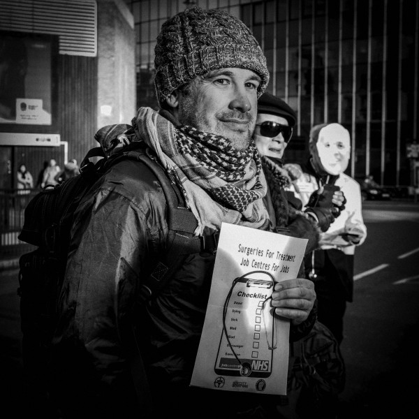 Boycott Workfare, DPAC and Mental Health Resistance Network - 4 March 2016 Road Block, Old Street, London - Photographs by Christopher John Ball