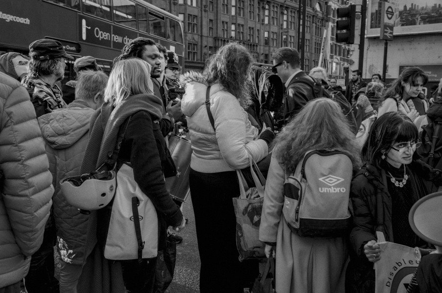 Boycott Workfare, DPAC and Mental Health Resistance Network - 4 March 2016 Road Block, Old Street, London - Photographs by Christopher John Ball