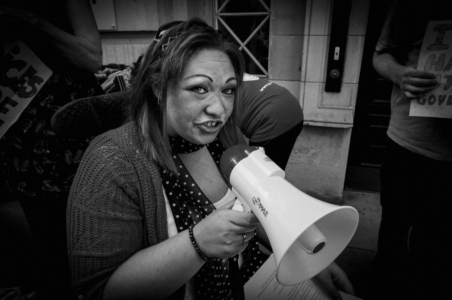 DPAC demonstration outside Department for Education, London. 4th September 2013