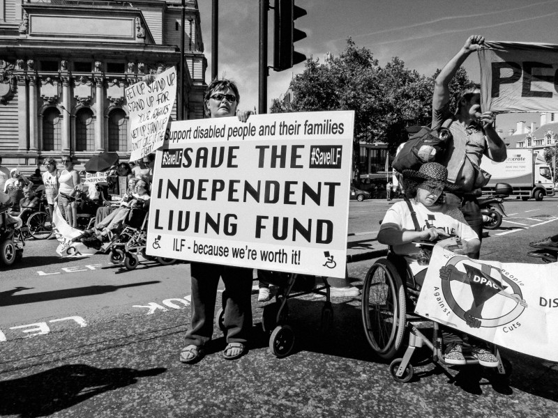DPAC demonstration and road block, London 4th July 2014