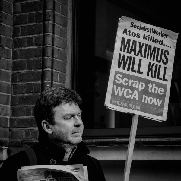 DPAC - Demonstration at Maximus Offices, London 2nd March 2015 Photographs by Christopher John Ball