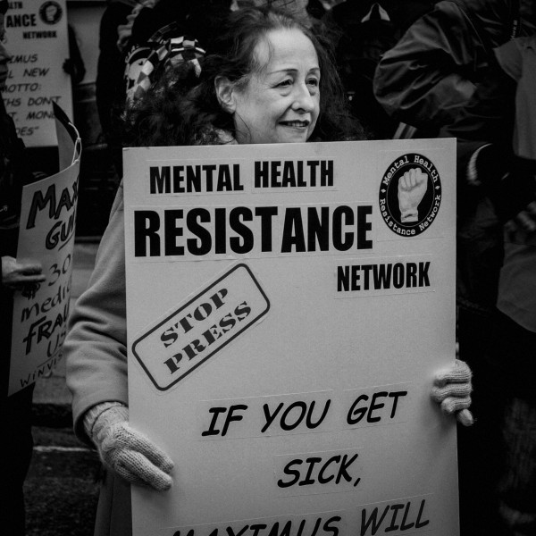 DPAC - Demonstration at Maximus Offices, London 2nd March 2015 Photographs by Christopher John Ball