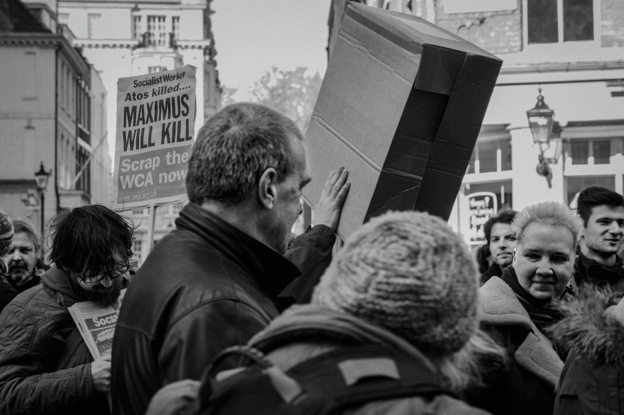 DPAC - Demonstration at Maximus Offices, London 2nd March 2015 Photographs by Christopher John Ball