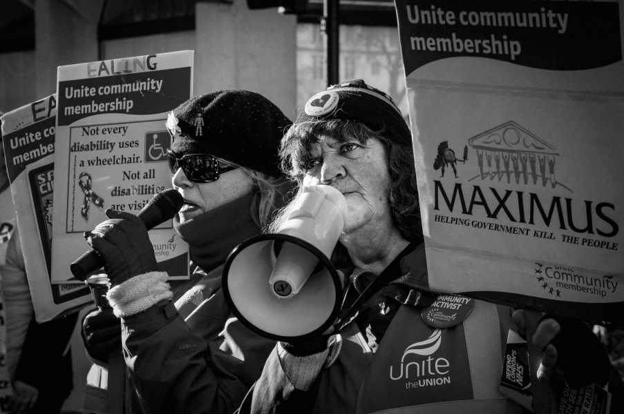 DPAC - Demonstration at Maximus Offices, London 2nd March 2015 Photographs by Christopher John Ball