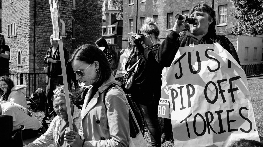 DPAC - PIP Fightback. Day of Action Against PIP. 13th July 2013, London. Part Three - Outside House of Commons, College Green. Photographs by Christopher John Ball