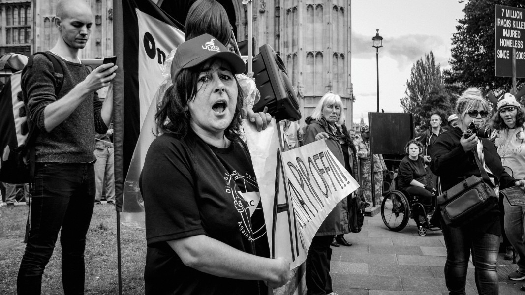 DPAC - PIP Fightback. Day of Action Against PIP. 13th July 2013, London. Part Three - Outside House of Commons, College Green. Photographs by Christopher John Ball DPAC - PIP Fightback. Day of Action Against PIP. 13th July 2013, London. Part Three - Outside House of Commons, College Green. Photographs by Christopher John Ball