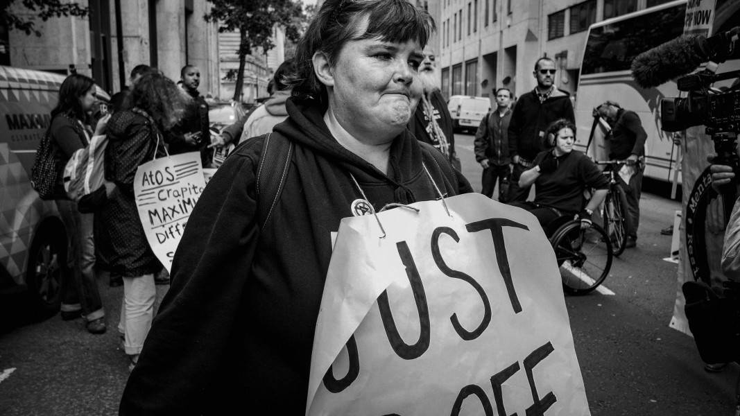 DPAC - PIP Fightback. Day of Action Against PIP. 13th July 2013, London. Part Two - Outside DWP Offices. Photographs by Christopher John Ball