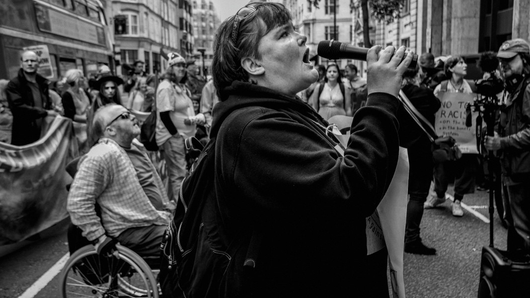 DPAC - PIP Fightback. Day of Action Against PIP. 13th July 2013, London. Part Two - Outside DWP Offices. Photographs by Christopher John Ball