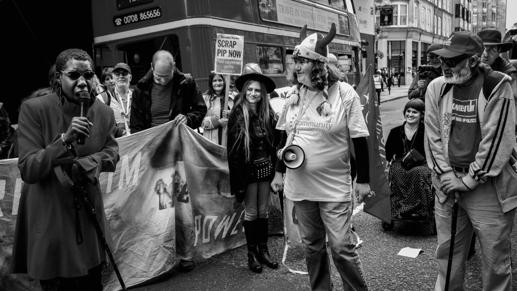 DPAC - PIP Fightback. Day of Action Against PIP. 13th July 2013, London. Part Two - Outside DWP Offices. Photographs by Christopher John Ball