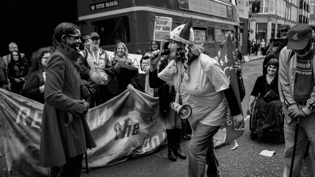 DPAC - PIP Fightback. Day of Action Against PIP. 13th July 2013, London. Part Two - Outside DWP Offices. Photographs by Christopher John Ball