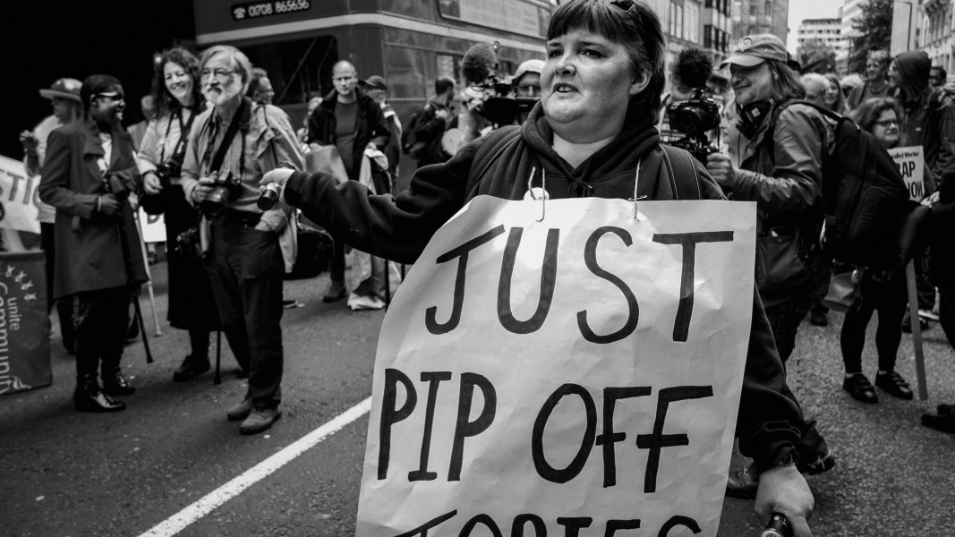 DPAC - PIP Fightback. Day of Action Against PIP. 13th July 2013, London. Part Two - Outside DWP Offices. Photographs by Christopher John Ball