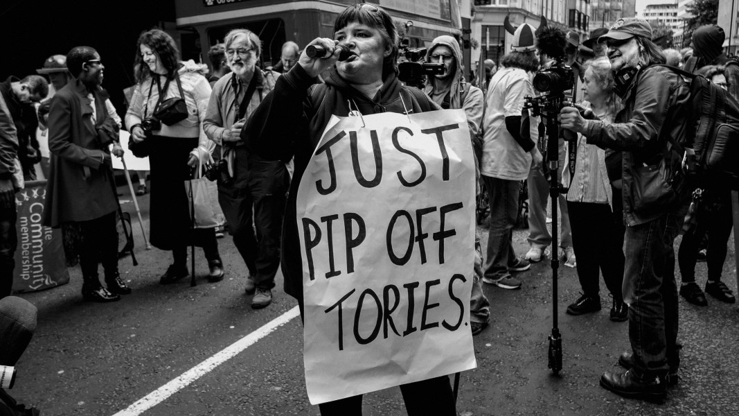 DPAC - PIP Fightback. Day of Action Against PIP. 13th July 2013, London. Part Two - Outside DWP Offices. Photographs by Christopher John Ball