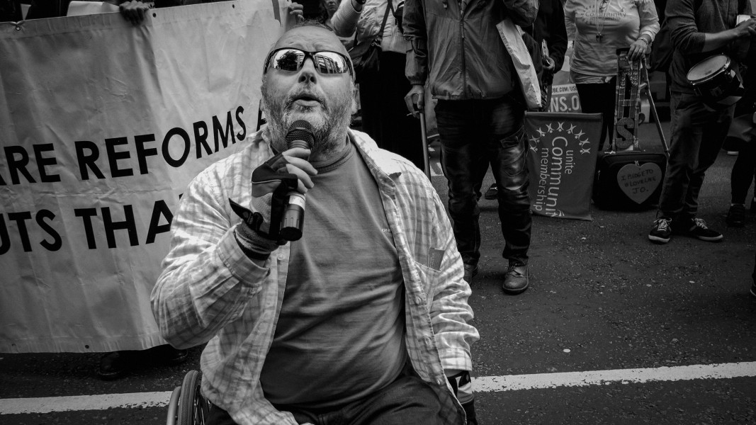 DPAC - PIP Fightback. Day of Action Against PIP. 13th July 2013, London. Part Two - Outside DWP Offices. Photographs by Christopher John Ball