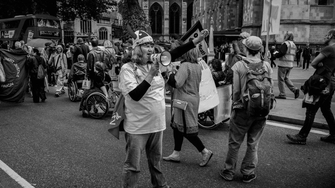 DPAC - PIP Fightback. Day of Action Against PIP. 13th July 2013, London. Part Two - Outside DWP Offices. Photographs by Christopher John Ball