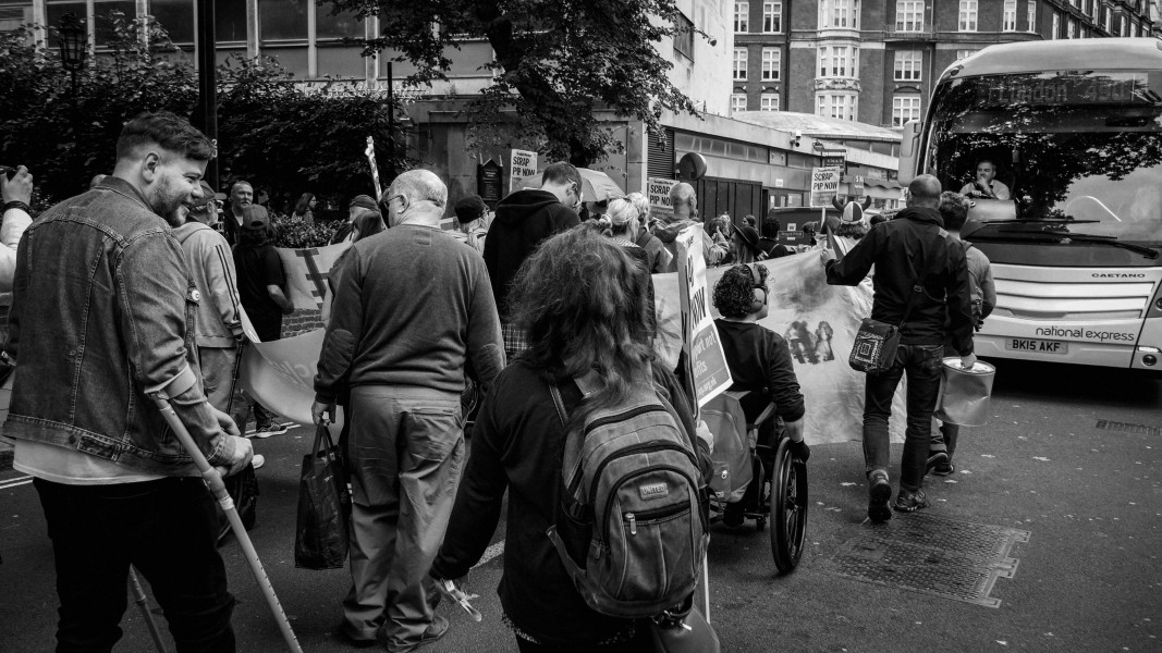 DPAC - PIP Fightback. Day of Action Against PIP. 13th July 2013, London. Part One - March towards DWP Offices. Photographs by Christopher John Ball