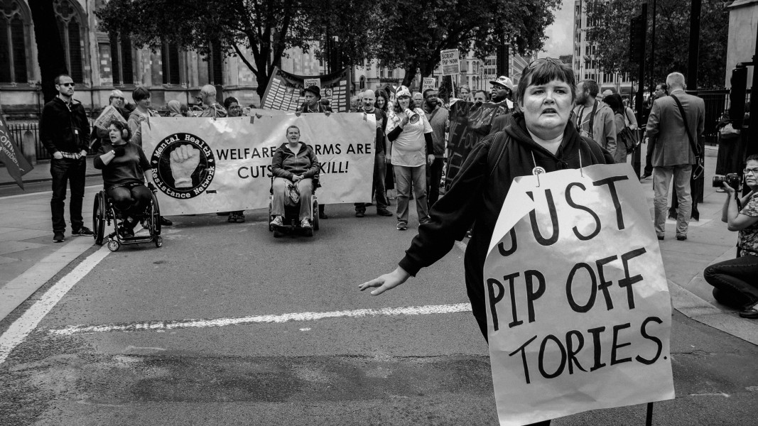 DPAC - PIP Fightback. Day of Action Against PIP. 13th July 2013, London. Part One - March towards DWP Offices. Photographs by Christopher John Ball